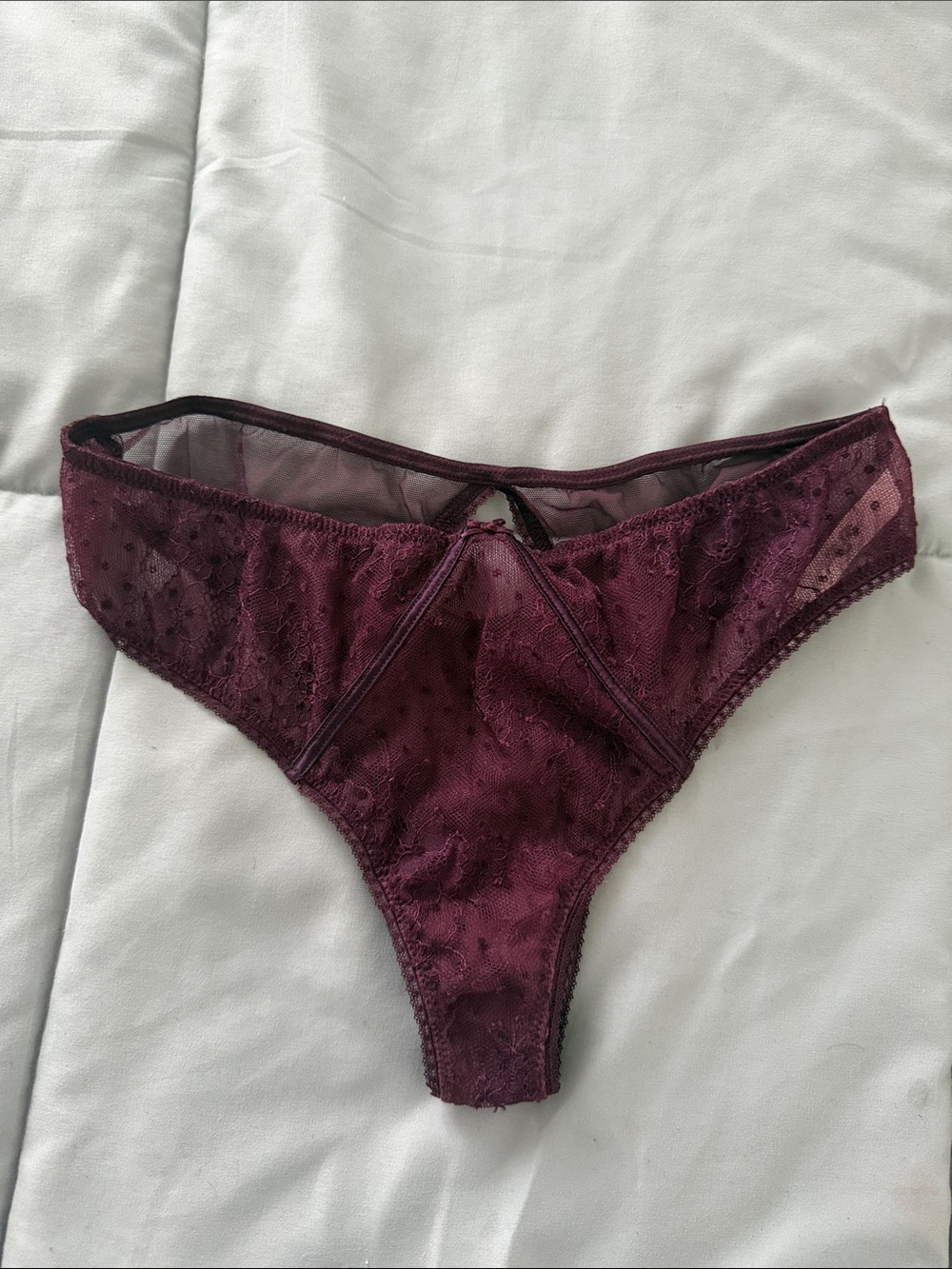 Victoria’s Secret size medium deep burgundy tanga